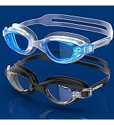 ZABERT 2 Pack Unisex-Adult & Youth Swim Goggles, W7