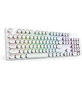Redragon K710 Wireless Typewriter Mechanical Gaming Keyboard, Bluetooth/2.4Ghz/Wired, RGB LED Bac...