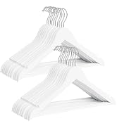 StorageWorks Baby Clothes Hangers, Kids Wooden Hangers with Pant Bar, 20-Pack Natural Wood Hanger...