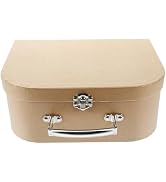 Mipcase Paperboard Suitcases, Vintage Suitcase Desktop Cardboard Decorative Storage Boxes with Li...
