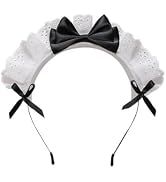 Women Girls Lolita Headband Lace Bow Hair Band Maid Anime Cosplay Headwear Ribbon Bowknot Cute Ha...