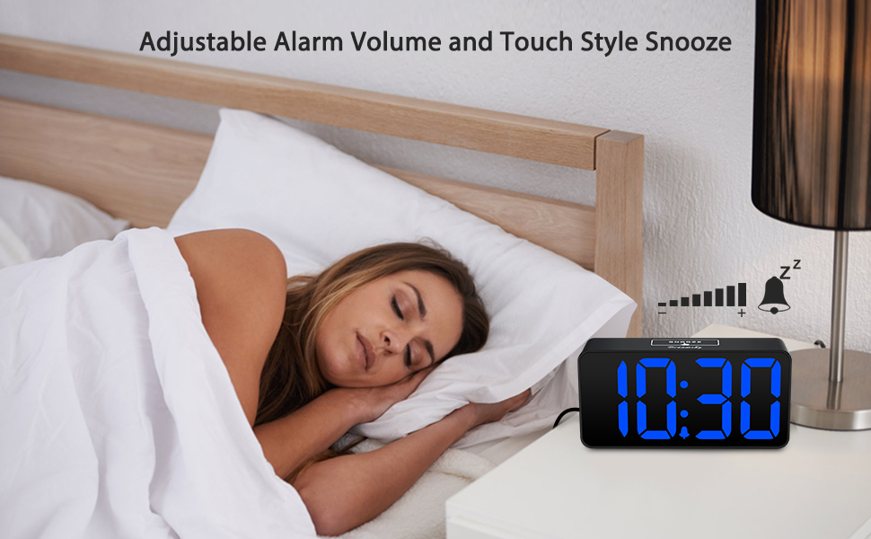 digital alarm clock with adjustable alarm volume