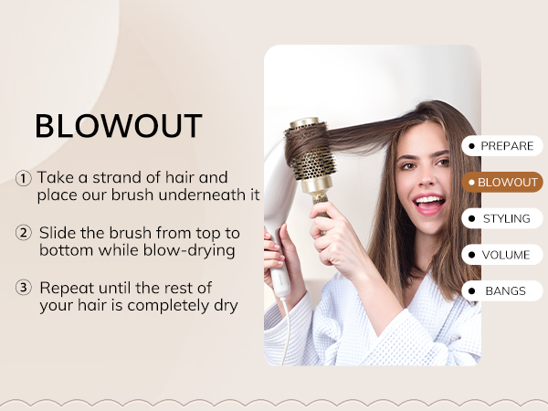 round brush for blow out