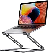 Laptop Stand for Desk, Adjustable Laptop Stand Holder Portable Laptop Riser with Multi-Angle Heig...