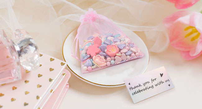 FUNFERY organza bags baby shower bags