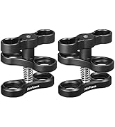 MINIFOCUS 2PCS 1'' Aluminum Ball Clamp Mount for Underwater Diving Light Arms Tray System, Photog...