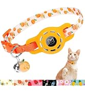 BINGPET AirTag Cat Collar with Bells, Upgraded Safety Elastic Cat Collar with Airtag Cat Collar H...
