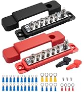 ChimimeDecor 12V 150A Bus Bar Power Distribution Block - Waterproof Marine Bus Bar with Buckle Lo...