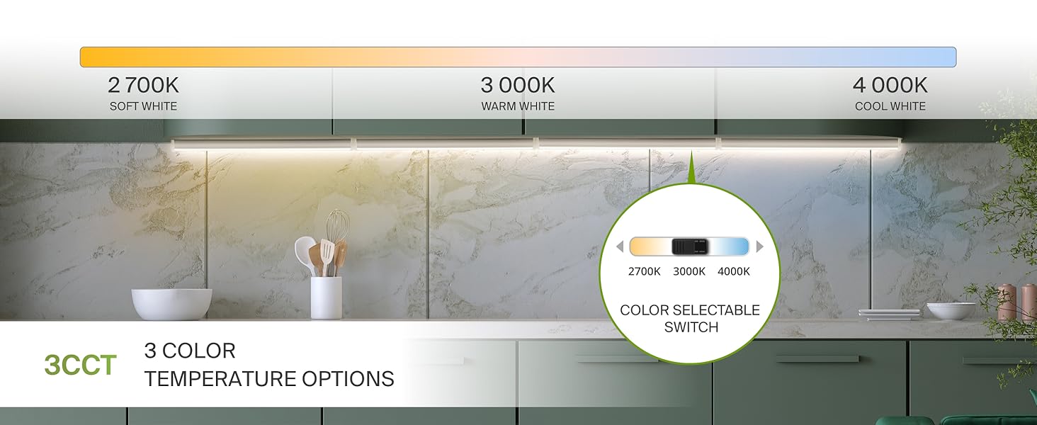 3 Color Temperature Options