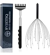 Svjetiq Head Massager Back Scratcher, 20 Fingers Head Scratcher Scalp Massager & Extendable Back ...