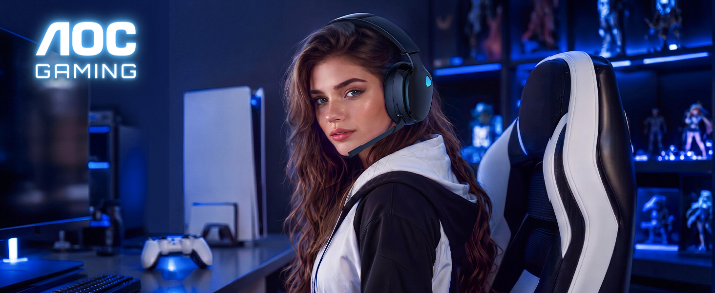 AOC Wireless Gaming Headset for PS5 PC Switch