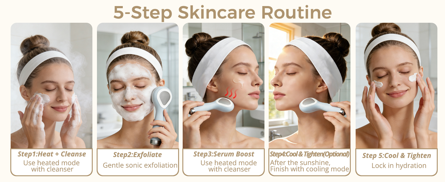 Food-grade silicone facial cleansing brush with moisturizing hot and cold intro