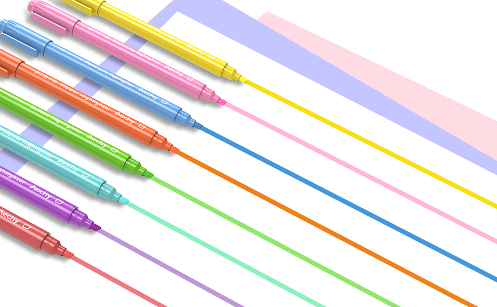 double ended aesthetic highlighters assorted colors pastel highlighter set pack bulk