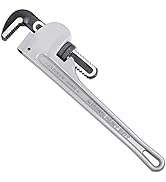 MAXPOWER Pipe Wrench 18 Inch, Heavy Duty Plumbers Wrench, 40% Lighter Straight Plumbing Wrench Ja...