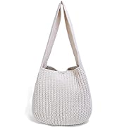 ENBEI Women's Shoulder Handbags Crocheted Bags Large knit bag Tote bag aesthetic for school cute ...