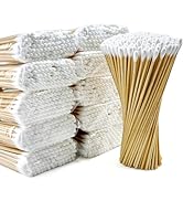 1000 PCS Long Cotton Swabs with Wooden Sticks, Lint- Free Long Cotton Swab, Highly Absorbent Clea...