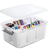 Citylife 17 QT Plastic Storage Bins Clear Storage Box with Lids Multipurpose Stackable Storage Co...