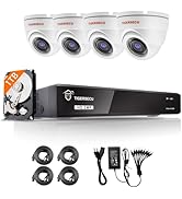 TIGERSECU 1080P 8-Channel 4 Dome Cameras DVR Security Bundle