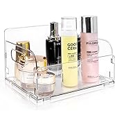 Acrylic Organizer Bins, Clear Plastic Cosmetic Organizer, Rectangular Makeup and Vanity Storage Bin