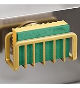 TAILI Sponge Holder for Kitchen Sink with Strong Suction Cup, Rustproof Aluminum Sink Caddy for S...