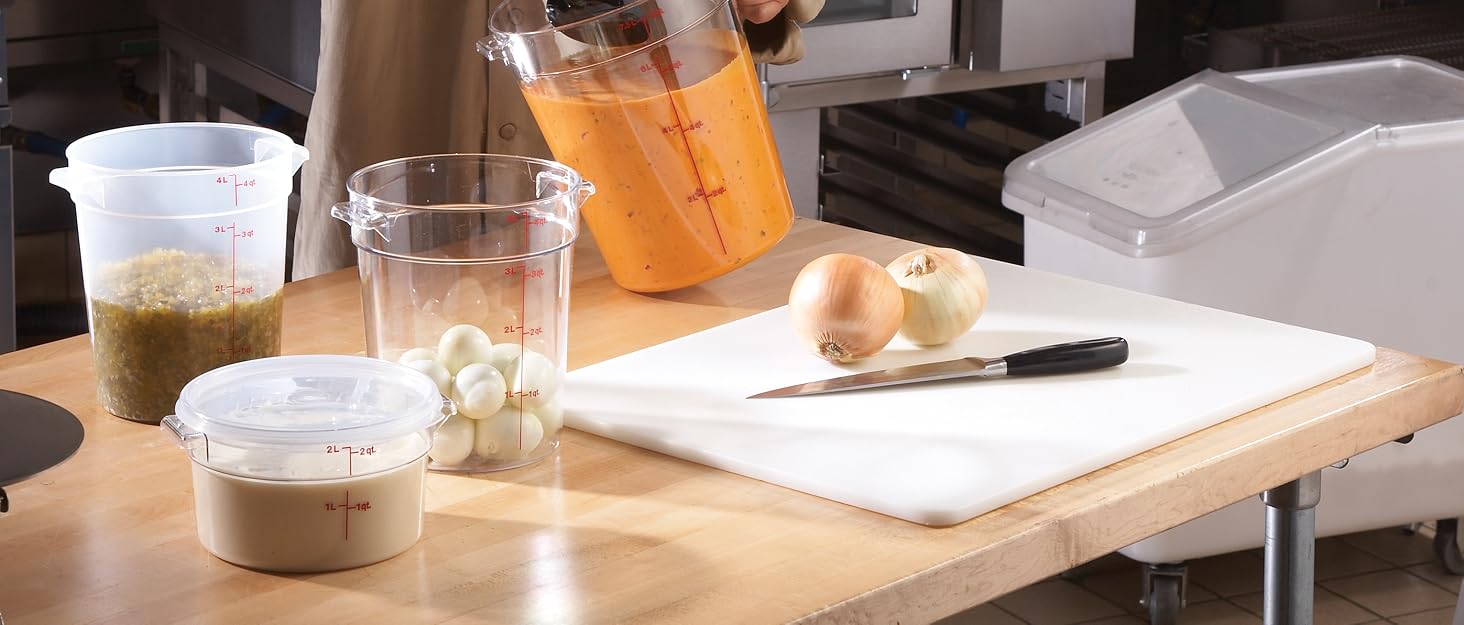 Cambro rounds containers are the perfect food storage solution in the kitchen.