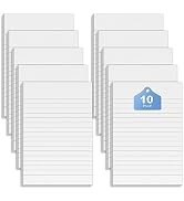 10 Pack Note Pads Small 4x6 Inch Lined Writing Memo Pads Refills Scratch Pads with 50 Sheets Each...