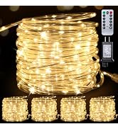 ZELUXDOT Connectable Rope Lights Plug in,165FT 500 LED Rope Lights for Outside,Waterproof 8 Modes...