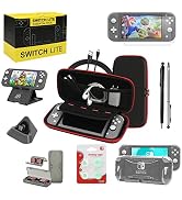 Switch Lite Accessories Bundle, Kit with Carrying Case,TPU Case Cover with Screen Protector,Charg...