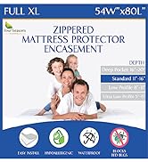 full xl extra long size bed 54x80 zippered bed bug mattress encasements protectors