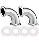 Beduan Elbow 90 Degree 2" Tube OD Stainless Steel 2" Tri Clamp Sanitary Pipe Fitting (Ferrule OD ...