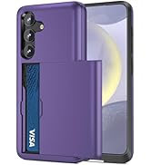 Jiunai for Samsung S24 Plus Case with Card Holder 2024, Dual Layer Protective Shockproof Pocket C...