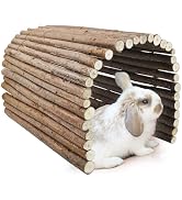kathson Rabbit Wooden Bridge(20.0 x 11.8 inches),Guinea Pig Wood Tunnel Large Bunny Ladders Small...