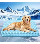Cooling Mat for Dogs, Thick Breathable Dog Cooling Mat Q-MAX>0.45, Dog Cooling Bed Chill Cool Fib...