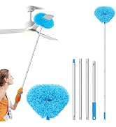 Ceiling Fan Cleaner Duster Reusable Microfiber High Ceiling Fan Blade Cleaner Extendable Duster w...
