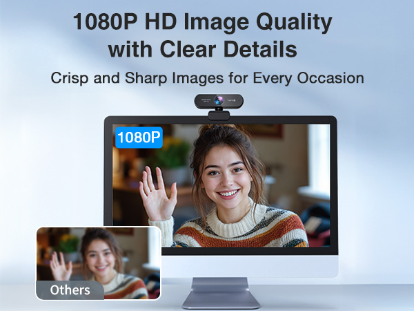 EMEET NOVA 1080P Webcam with Microphone