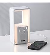WILIT Digital Alarm Clock for Heavy Sleeper,Sunrise Wake-Up Light,9 Sleep Aid White Noise Sounds ...