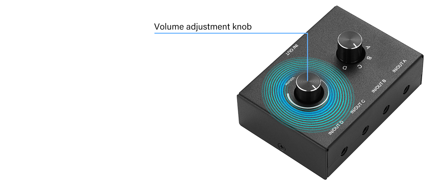 4 Way 3.5mm Stereo Audio Switch