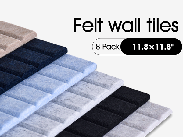 8 pack felt wall tiles