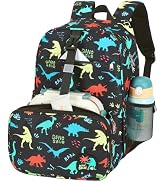 BrainyBees Kids Backpack for Boys - 15 Inch Dinosaur Backpack for Kids Age 4-7, Preschool Kinderg...