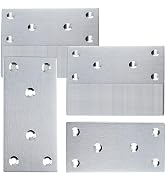 50-Pack Silver Flat Mending Plates,3.15inx1.6in Stainless Steel Flat Brackets,Heavy Duty Flat Str...