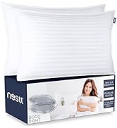 Nestl Bed Pillows for Sleeping - Down Alternative Sleep Pillows Queen Size Set of 2 - 100% Cotton...