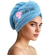 AGKXHDEC Double Layer Microfiber Towel, Hair Turbans for Wet Hair, Drying Hair Wrap for Women(The...