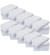 Towels N More 15X25 Hand Towels - 60 Pack Lightweight White Soft Ring Spun Cotton Loops - Highly ...