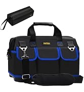 FASTECH 22 Inch Tool Bag, Waterproof Wide Mouth Tool Kit, Heavy Duty Tool Bag Organizer With Shou...