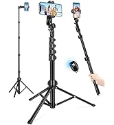 Nineigh Phone Tripod, 71" Tripod for iPhone, Selfie Stick Tripod Stand with Remote, Phone Tripod ...