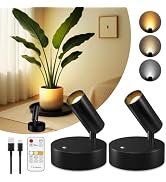 Kimjo Wireless LED Spotlight, Spot Lights Indoor, Uplighting Indoor with Timer and Dimmable, Rech...
