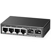 Binardat 4 Port 2.5G Switch with 2x10G SFP, 4x2.5 Gigabit Ethernet Ports, Ultra-Mini Size, Suppor...