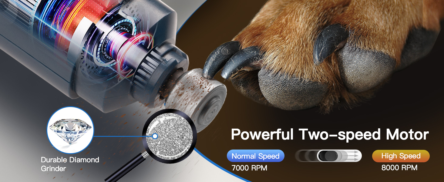 Powerfull two speed motor, Fumei nail grinder