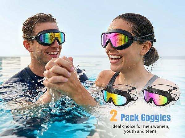 adult swim goggles with bungee strap