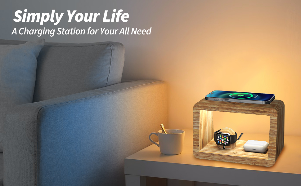 bamboo wireless charging station